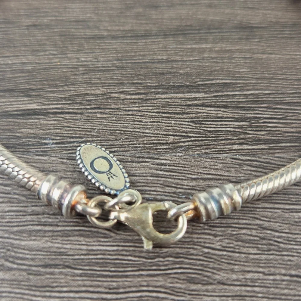 Pandora Moments 925 Sterling Silver Snake Charm Bracelet Size 7.25